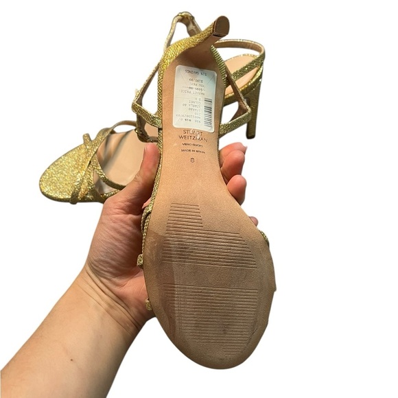 Stuart Weitzman Starla Glitter Sandals - Picture 7 of 8